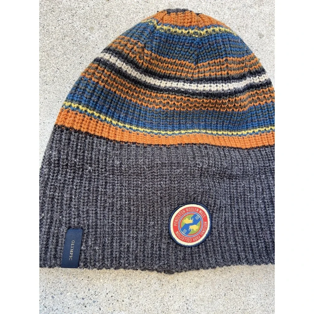 Pendleton Woolen Mills Beanie Multicolor One Size Acrylic Foldable Outdoor OR